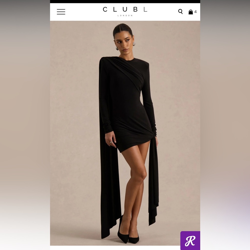 Club L London Zoro Asymmetric Dress - new with tags - Size 4 US